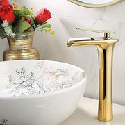 Darrahopens Home & Garden > Bathroom Accessories > Toilet & Bidet Accessories Basin Hot and Cold Water Faucet, Waterfall Type Water Outlet, Antique Brushed Finish – Vintage Bathroom Sink Faucet - Gold - Size 280mm In Australia - Darrahopens