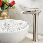 Darrahopens Home & Garden > Bathroom Accessories > Toilet & Bidet Accessories Basin Hot and Cold Water Faucet, Waterfall Type Water Outlet, Antique Brushed Finish – Vintage Bathroom Sink Faucet - White-Gold - Size 280mm In Australia - Darrahopens