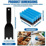 4-Pack Cleaning Sponge and 2-Pack Grill Scraper - Essential Grills Cleaning Kit for George Foreman & Most Grooved Indoor & Outdoor Grills and Sandwich Waffle Makers (6Pcs) In Australia - Darrahopens