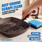 4-Pack Cleaning Sponge and 2-Pack Grill Scraper - Essential Grills Cleaning Kit for George Foreman & Most Grooved Indoor & Outdoor Grills and Sandwich Waffle Makers (6Pcs) In Australia - Darrahopens