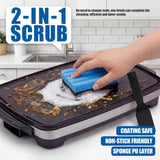 4-Pack Cleaning Sponge and 2-Pack Grill Scraper - Essential Grills Cleaning Kit for George Foreman & Most Grooved Indoor & Outdoor Grills and Sandwich Waffle Makers (6Pcs)