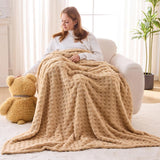 Updated Grey Throw Blanket for Couch and Bed- Super Soft and Warm 3D Checkered Fluffy Fuzzy Fleece Blanket, Luxurious Plush Cozy Blanket for Room Decor Spring - Brown - Size 150cm*200cm In Australia - Darrahopens