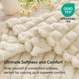 Updated Grey Throw Blanket for Couch and Bed- Super Soft and Warm 3D Checkered Fluffy Fuzzy Fleece Blanket, Luxurious Plush Cozy Blanket for Room Decor Spring - Beige - Size 150cm*200cm In Australia - Darrahopens