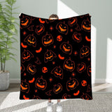 Halloween Throw Blanket Cozy Microfiber Blanket Soft Flannel Throw Festive Home Pumpkin Spider and bat - Black - Size 150cm*180cm In Australia - Darrahopens