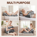 6-Segment Adjustable Weighted Body Pillow for Anxiety Adults, 10lbs | Modular Sensory Pillow with Velvet Cover, Customizable Support for Side Sleepers, Pressure Relief & Deeper Sleep, 47" x 15.7"