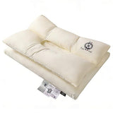 Cervical Neck Pillow for Sleeping - Double Layer Removable Bed Pillows, Don't Press Your Face, Pure Cotton Surface Skin-Friendly and Comfortable, Ergonomic Orthopedic Contour - White - Size 70*45cm