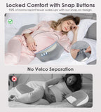 Pregnancy Pillows for Sleeping, Memory Foam Maternity Pillow Support for Back Belly HIPS, Adjustable Travel Wedge Pillow for Pregnant Women, Side Sleeping Pregnant Pillows with Velvet Cover - Pink - Size 31.5in*15in