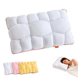 Cooling Marshmallow Puff Pillow, Quilted Cool-Touch Bed Pillow for Adults, Cloud-Like Fluffy Sleep Pillow with Neck Support for Side Back Sleepers - White - Size 74*48cm In Australia - Darrahopens