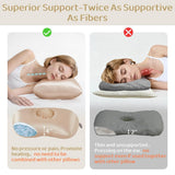 Piercing Pillow - Ear Piercing Pillow With Foam Plug, Adjust Shredded Memory Foam Picrcing Pillow For Side Sleepers, Donut Piliow For Ear With 4.5x4.5''Hole, Ergonomic Curved Design, Satin Champagne | Ear Piercing Pillow For Side Sleepers, Donut Piliow Fo