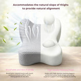 Side Sleeper Knee Pillow Hip Pain Relief Sciatica Pain Relief Ergonomic Leg - White - Size 35cm*25cm*16cm