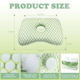 Ear Piercing Pillow for Side Sleepers with an Ear Hole for CNH and Ear Pain Ear Inflammation Pressure Sores, Washable and Adjustable Ear Guard Pillow - Gold - Size 15.35*11.02in