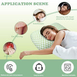 Ear Piercing Pillow for Side Sleepers with an Ear Hole for CNH and Ear Pain Ear Inflammation Pressure Sores, Washable and Adjustable Ear Guard Pillow - Green - Size 15.35*11.02in