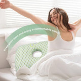Ear Piercing Pillow for Side Sleepers with an Ear Hole for CNH and Ear Pain Ear Inflammation Pressure Sores, Washable and Adjustable Ear Guard Pillow - Green - Size 15.35*11.02in