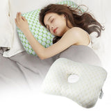 Ear Piercing Pillow for Side Sleepers with an Ear Hole for CNH and Ear Pain Ear Inflammation Pressure Sores, Washable and Adjustable Ear Guard Pillow - Pearl Gray - Size 15.35*11.02in