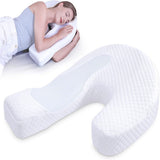 Side Sleeper Pillow with Arm Hole, Ergonomic Memory Foam Arm Pillow for Shoulder Comfort, Side Sleeping Support for Neck and Back, Removable Washable Cover, for Side  Sleepers - Gray - Size 58cm*43cm In Australia - Darrahopens