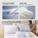 Cervical Neck Pillow - Memory Foam Pillows for Ergonomic Orthopedic Pillow for Neck Pain Relief, Double - Sided Design Shape Gently Cradles Head & Provides for Side & Back Sleepers