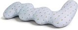 Long Rectangular Leg Pillow for Side Sleeping, Breathable Summer Cushion with Removable Washable Cover, Slim Lightweight Support Pillow for Bed Sofa Couch Travel Use - Blue - Size 130cm In Australia - Darrahopens