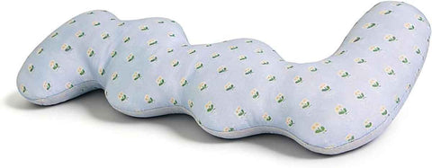 Long Rectangular Leg Pillow for Side Sleeping, Breathable Summer Cushion with Removable Washable Cover, Slim Lightweight Support Pillow for Bed Sofa Couch Travel Use - Blue - Size 130cm In Australia - Darrahopens