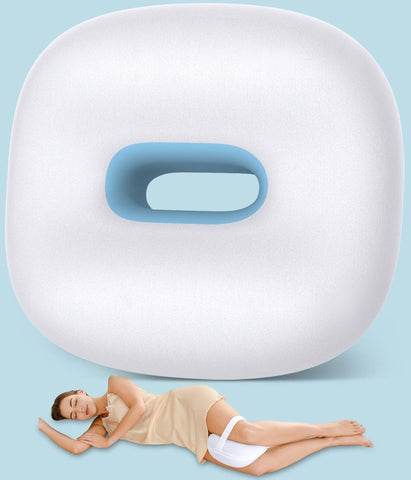 Side Sleeper Knee Pillow, Memory Foam Leg Pillow, Ergonomic Between Leg Pillow Eases Back Hip Pain, Spine Alignment Sciatica Relief, Knee Pillow with Ice Silk Cover and Elastic Strap - White - Size 10in*9in In Australia - Darrahopens