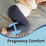 Side Sleeper Knee Pillow, Memory Foam Leg Pillow, Ergonomic Between Leg Pillow Eases Back Hip Pain, Spine Alignment Sciatica Relief, Knee Pillow with Ice Silk Cover and Elastic Strap - Blue - Size 10in*9in In Australia - Darrahopens