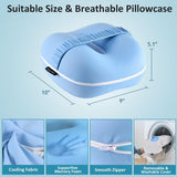 Side Sleeper Knee Pillow, Memory Foam Leg Pillow, Ergonomic Between Leg Pillow Eases Back Hip Pain, Spine Alignment Sciatica Relief, Knee Pillow with Ice Silk Cover and Elastic Strap - Blue - Size 10in*9in In Australia - Darrahopens
