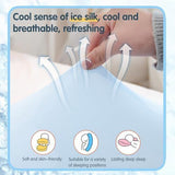 12.5*7.8*3.5inch Ice Silk Neck Support Pillow,Soft Ergonomic Memory Foam Pillow for Side Sleeper,Slow Rebound Head Neck Pillow with Washable Cover - Blue - Size 12.5*7.8*3.5inch