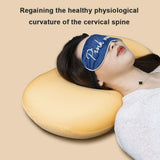 Soft and Comfortable Cat Belly Pillow Home Memory Foam Pillow Cervical Deep Sleep Memory Pillow High Pillow - Sky Blue - Size 55 * 35 * 11cm