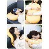 Soft and Comfortable Cat Belly Pillow Home Memory Foam Pillow Cervical Deep Sleep Memory Pillow High Pillow - Sky Blue - Size 55 * 35 * 11cm