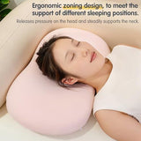 21.6*13.7*3.5inch Ice Silk Neck Support Pillow,Soft Ergonomic Memory Foam Pillow for Side Sleeper,Slow Rebound Head Neck Pillow with Washable Cover - Green - Size 21.6*13.7*3.5inch