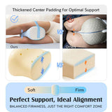 Knee Pillow for Side Sleepers, Memory Foam Leg Pillow with Adjustable & Detachable Strap, Ergonomic Support for Back, Hip, Knee, Sciatica Pain Relief - White - Size 30cm*21cm In Australia - Darrahopens