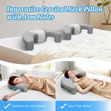 Side Sleeper Pillow with Arm Channel for Shoulder, Neck & Rotator Cuff Pain Relief, Memory Foam Cervical Neck Pillow Also Comfortable for Back Sleepers In Australia - Darrahopens
