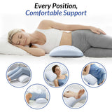 Inflatable Lumbar Support Pillow for Bed with Customized Lower Back Pain Relief & Support, Memory Foam Back Support for Side & Back Sleeping, Bed Pillow for Driving, Resting, Breathable Cover In Australia - Darrahopens