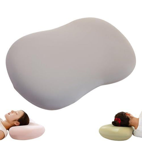 21.6*13.7*3.5inch Ice Silk Neck Support Pillow,Soft Ergonomic Memory Foam Pillow for Side Sleeper,Slow Rebound Head Neck Pillow with Washable Cover - Gray - Size 21.6*13.7*3.5inch