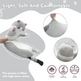 Long Cat Plush Pillow Cat Plush Toy PP Fabric Pillow Soft Cat Pillow Cat-Themed - Pink - Size 19.7in