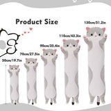 Long Cat Plush Pillow Cat Plush Toy PP Fabric Pillow Soft Cat Pillow Cat-Themed - Pink - Size 43.3in In Australia - Darrahopens