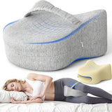 Legacy Leg & Knee Foam Support Pillow for Side Sleepers Soothing Relief for Back, Hips, Knees, Joints, Nerves & Muscles - Gray - Size 25.5cm*23cm In Australia - Darrahopens