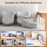 Legacy Leg & Knee Foam Support Pillow for Side Sleepers Soothing Relief for Back, Hips, Knees, Joints, Nerves & Muscles - Gray - Size 25.5cm*23cm In Australia - Darrahopens