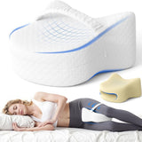 Legacy Leg & Knee Foam Support Pillow for Side Sleepers Soothing Relief for Back, Hips, Knees, Joints, Nerves & Muscles - White - Size 25.5cm*23cm In Australia - Darrahopens
