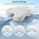 Side Sleeper Pillow for Adults with Arm Holes, Slow Rebound Memory Foam Arm Pillow for Comfortable Neck and Shoulder Support, Multi-Position Sleeping Pillow for Side Back Stomach Sleepers - White - Size 58cm*40cm*42cm In Australia - Darrahopens