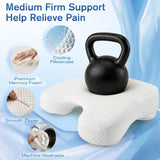 Side Sleeper Pillow for Adults with Arm Holes, Slow Rebound Memory Foam Arm Pillow for Comfortable Neck and Shoulder Support, Multi-Position Sleeping Pillow for Side Back Stomach Sleepers - White - Size 58cm*40cm*42cm