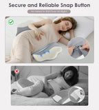 Pregnancy Pillows for Sleeping, Memory Foam Maternity Pillow Support for Back Belly HIPS, Adjustable Travel Wedge Pillow for Pregnant Women, Side Sleeping Pregnant Pillows with Cooling Pillowcase - Pink - Size 27.5in*15.7in