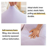 21.6*13.7*3.5inch Ice Silk Neck Support Pillow,Soft Ergonomic Memory Foam Pillow for Side Sleeper,Slow Rebound Head Neck Pillow with Washable Cover - Pink - Size 21.6*13.7*3.5inch