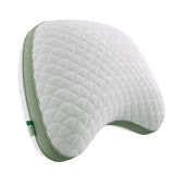 Tencel Side Sleeper Pillow for Neck and Shoulder Pain, Curved Crescent Design with Adjustable Shredded Memory Foam, Silk-Like Soft Cover for Face & Hair Care, Queen In Australia - Darrahopens