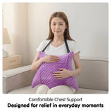 Hysterectomy Recovery Pillow with 2 Pocket for Abdominal Surgery, Hysterectomy Recovery Must Haves Essentials Abdominal Pillow Post Surgery Gifts for Women - Pink - Size 21.5in*18.5in*14.5in
