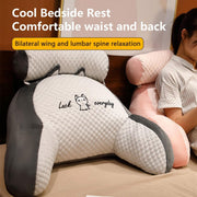 Reading Pillow for Kid Or Adult Large Back Pillow for Sitting Up in Bed Detachable Neck Roll with Arms Large Bed Rest Pillow Back Pillow for Sitting in Bed Watching TV Reading - Green - Size 70*50CM