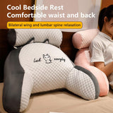 Reading Pillow for Kid Or Adult Large Back Pillow for Sitting Up in Bed Detachable Neck Roll with Arms Large Bed Rest Pillow Back Pillow for Sitting in Bed Watching TV Reading - Green - Size 70*50CM
