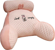 Reading Pillow for Kid Or Adult Large Back Pillow for Sitting Up in Bed Detachable Neck Roll with Arms Large Bed Rest Pillow Back Pillow for Sitting in Bed Watching TV Reading - Pink - Size 70*50CM In Australia - Darrahopens