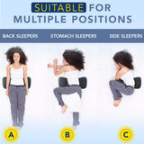 Lumbar Support Pillow for Sleeping Memory Foam Lumbar Pillow for Lower Back Pain Relief Back Support Pillow for Side,Back and Stomach Sleepers-Bed Wedge Bolster Pillow Bed Rest Pillow(Gray) In Australia - Darrahopens