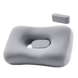 Side Sleeper Pillow - Face & Neck Relief, Dual-Mode 2-in-1, 60D Memory Foam, Dual-Height: 4" & 5", Cervical Support for Side Sleepers, Cooling Washable Cover - Gray - Size 60cm*38cm