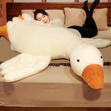 Giant White Goose Plush Pillow Soft Fabric Pillow Sleeping Companion Hugging - White - Size 75in In Australia - Darrahopens